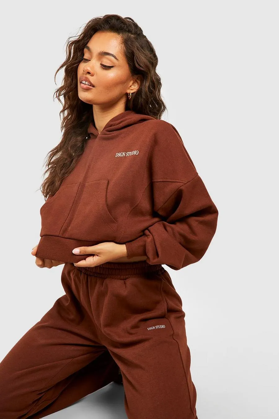 Dsgn Studio Double Pocket Oversized Hooded Tracksuit