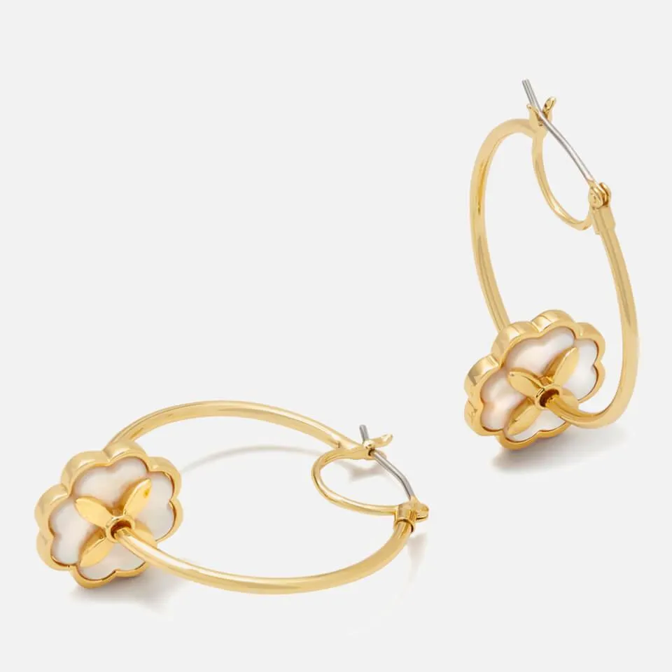 Kate Spade New York Heritage Bloom Gold-Plated Hoops