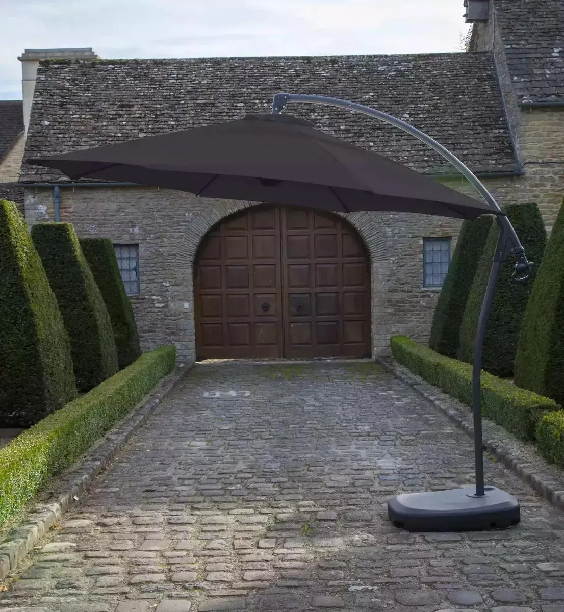 Gloucester Round 3m Parasol - Grey