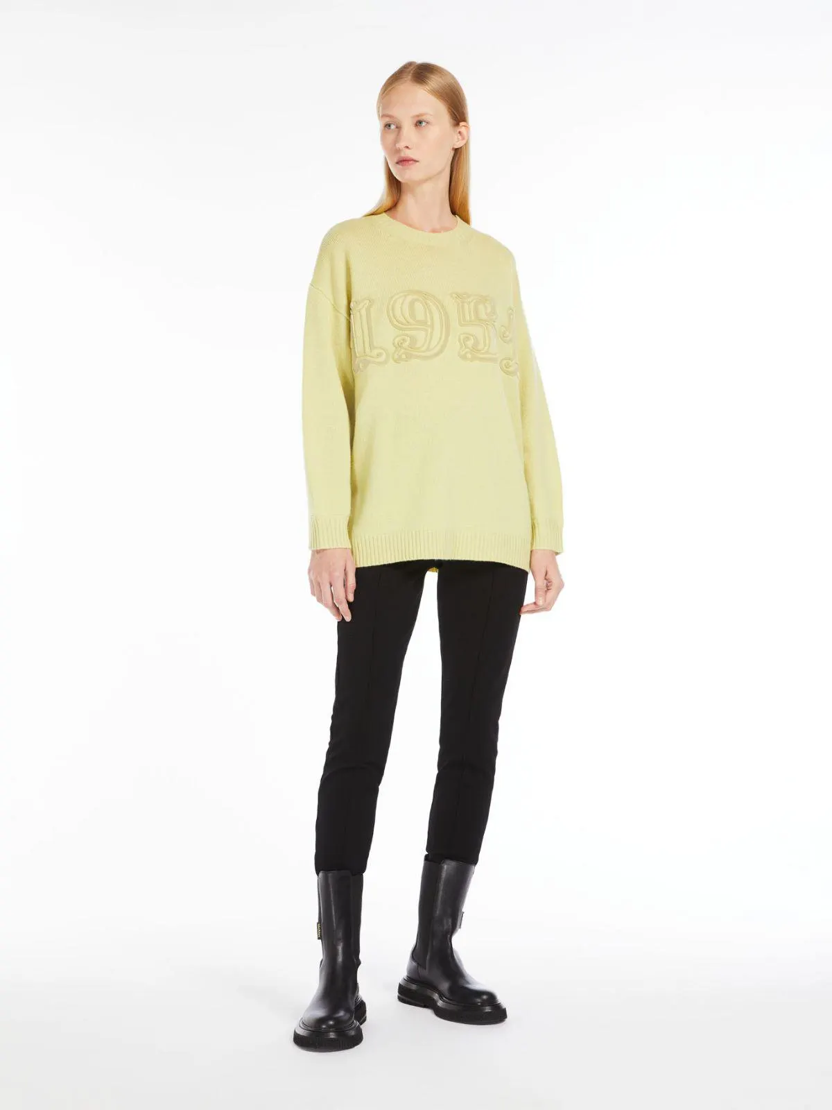Wool and cashmere monogram pullover