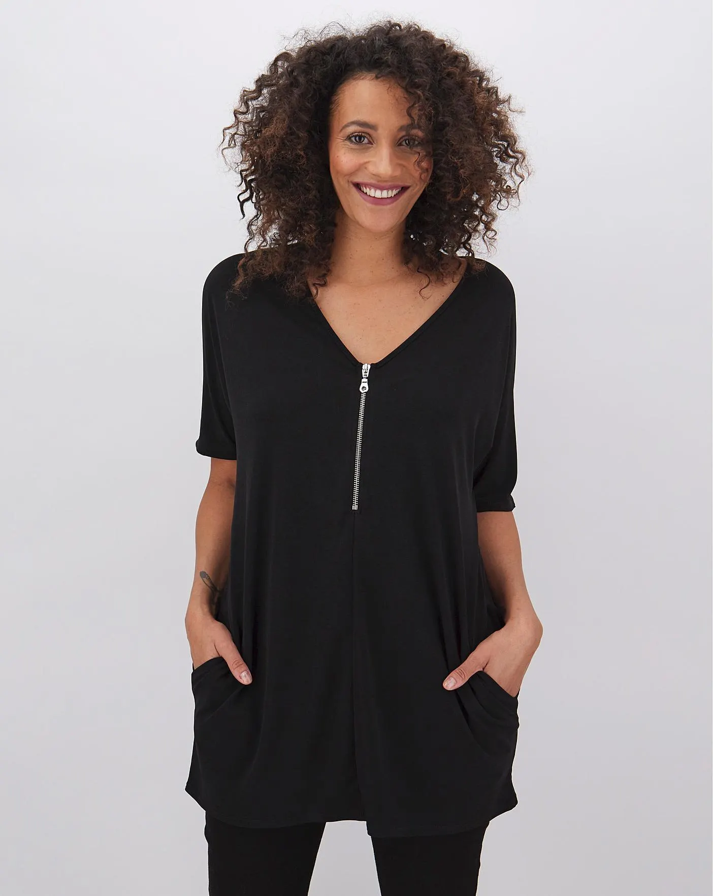 Black Zip Tunic