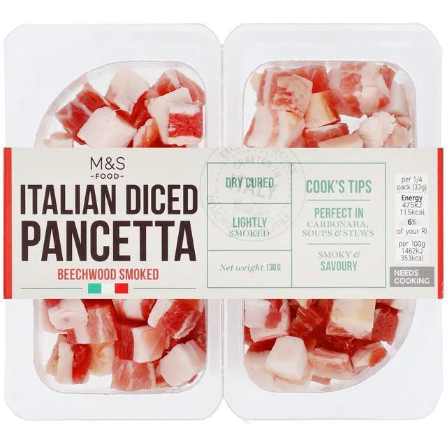 M&S Italian Diced Pancetta 130g