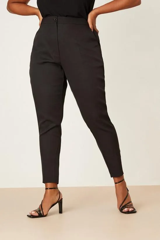 Curve Black Elastic Back Ankle Grazer Trouser