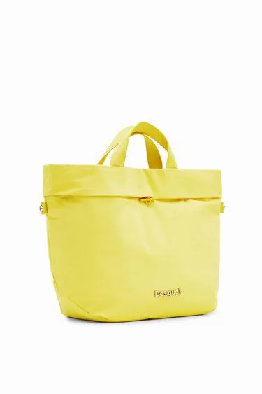 L reversible nylon tote bag