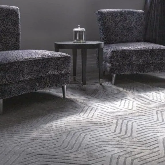 Utopia Silver Data Rug