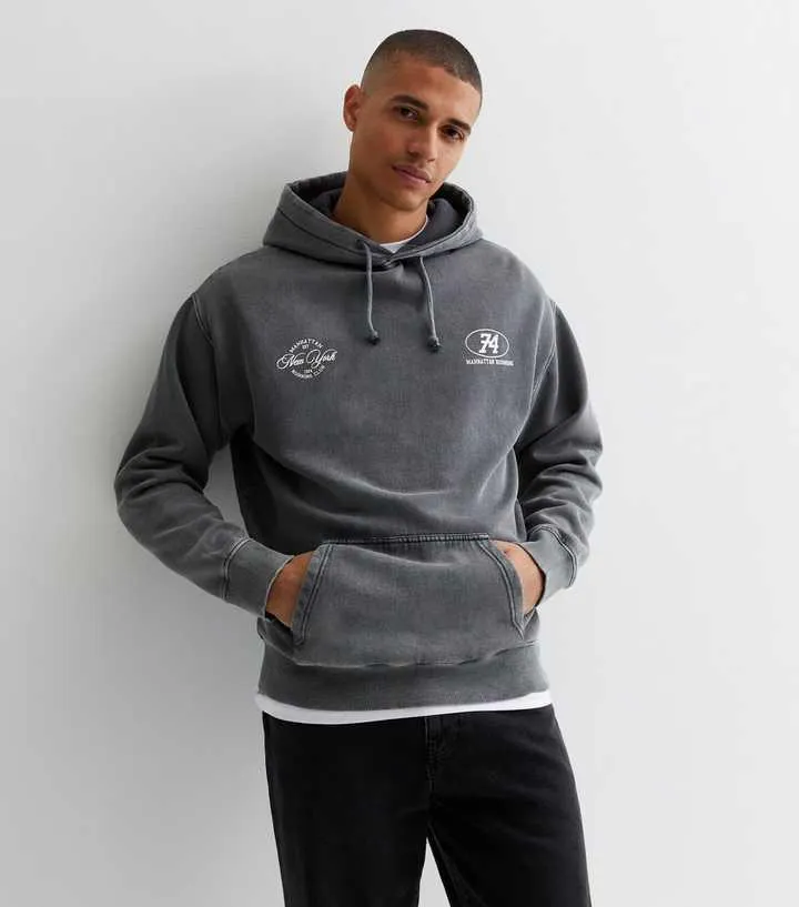Dark Grey NY Logo Hoodie