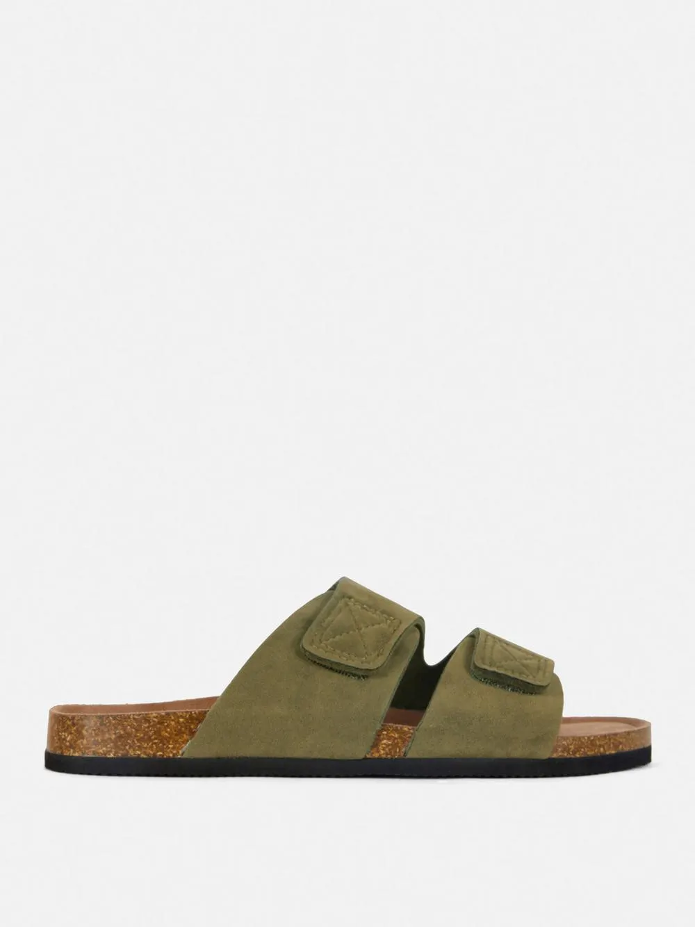 Sandálias palmilha tira dupla