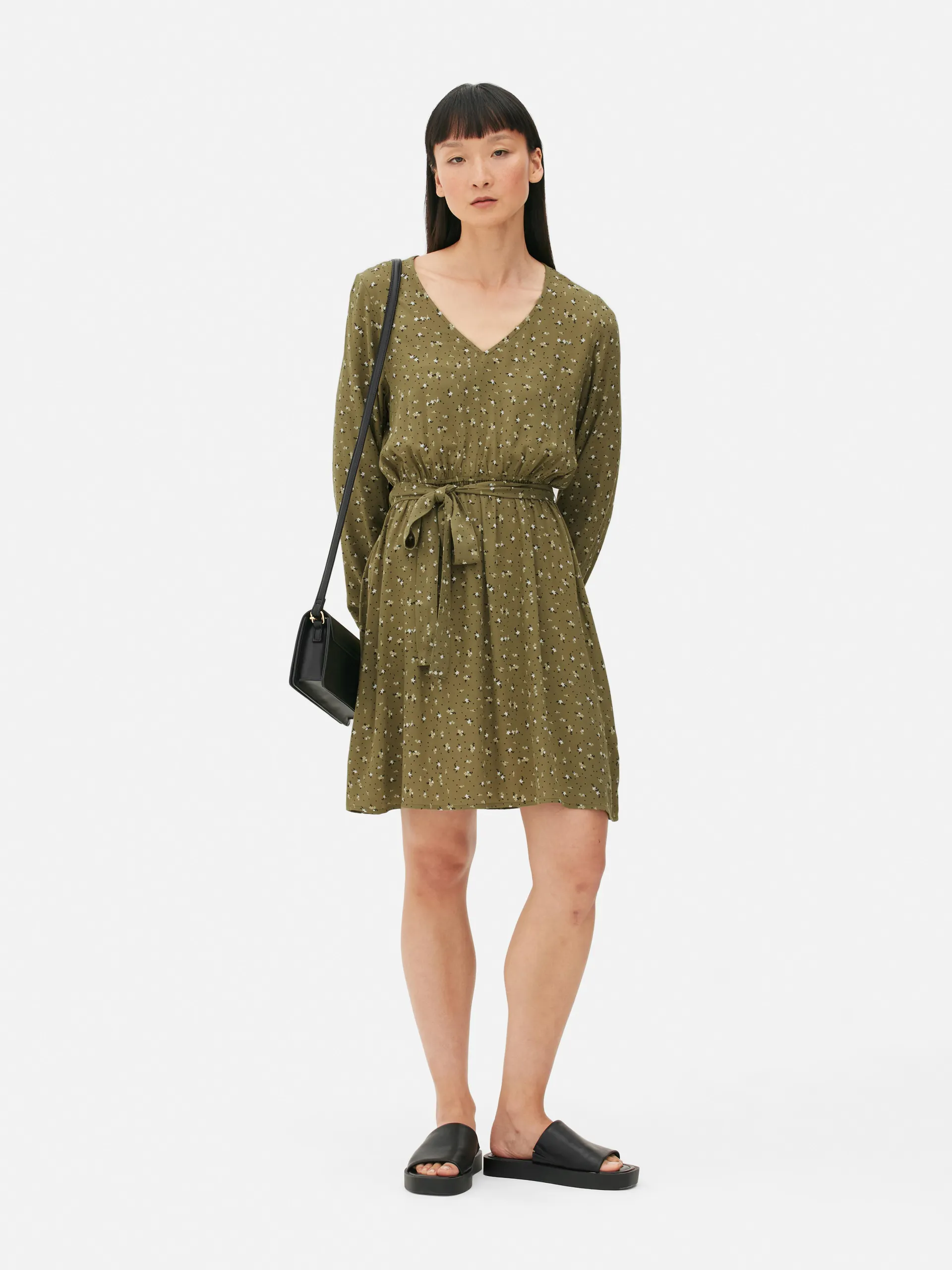 Waist Tie Mini Dress