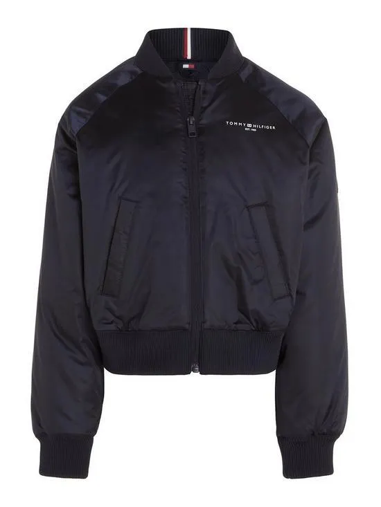 Girls Essential Bomber Jacket - Navy