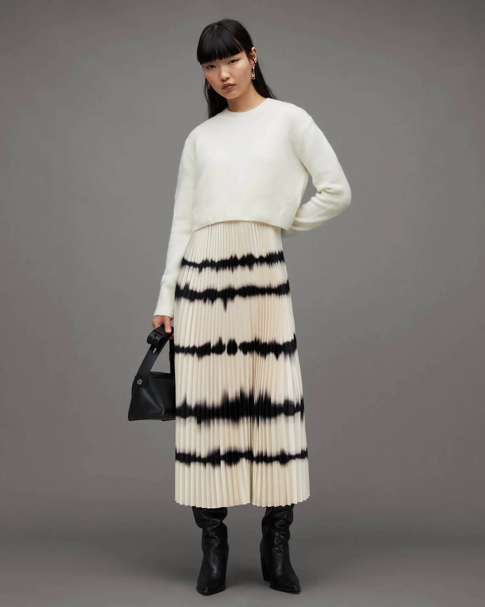 Curtis 2-In-1 Tie Dye Pleated Midi Dress