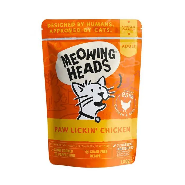 Meowing Heads - Paw Lickin Chicken Wet 100G