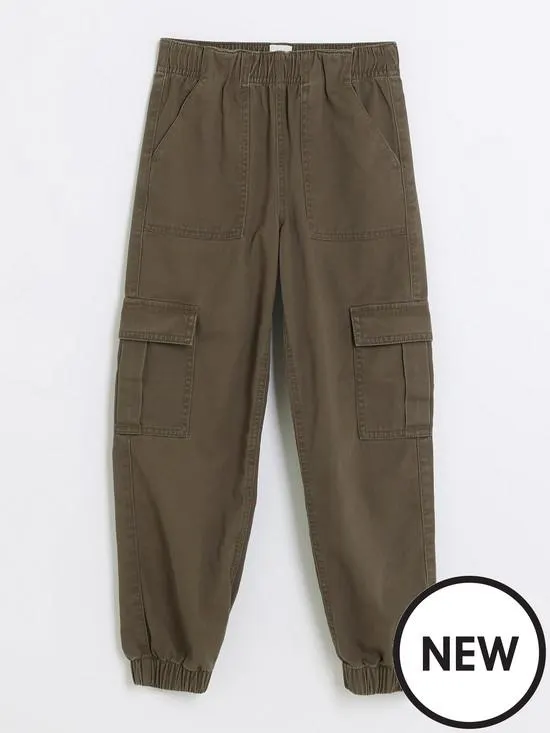 Baby Boys Cuffed Cargo Trousers - Blue