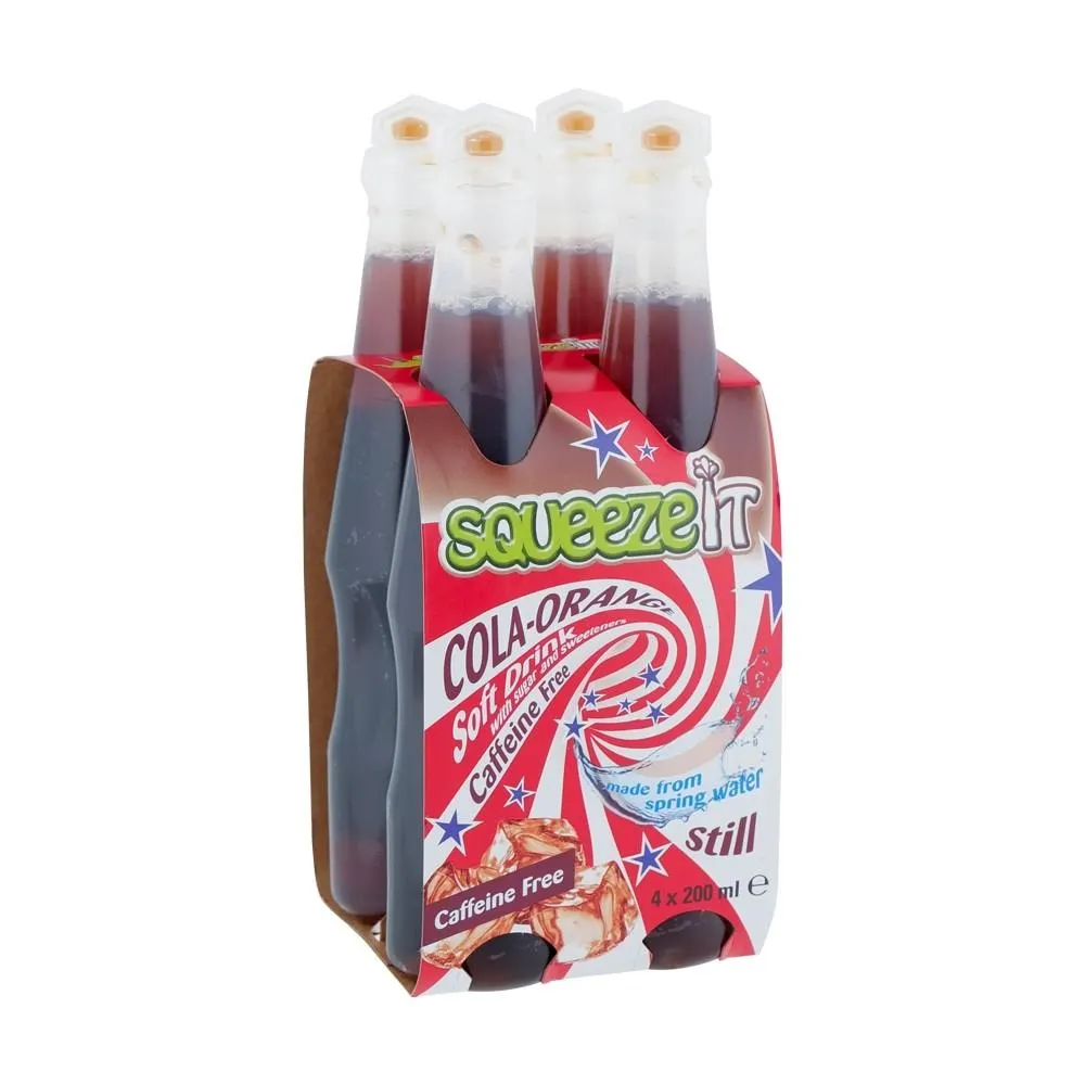 SQUEEZE IT COLA JUICE DRINK 4 PACK