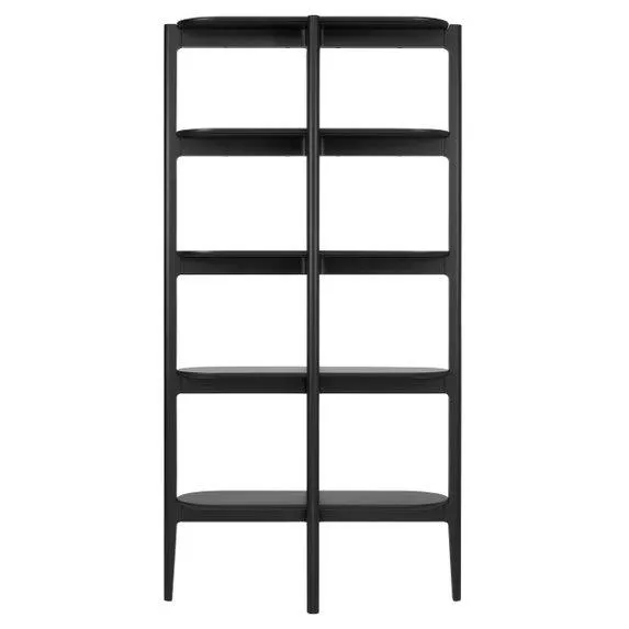 shelving unit in Black Oak