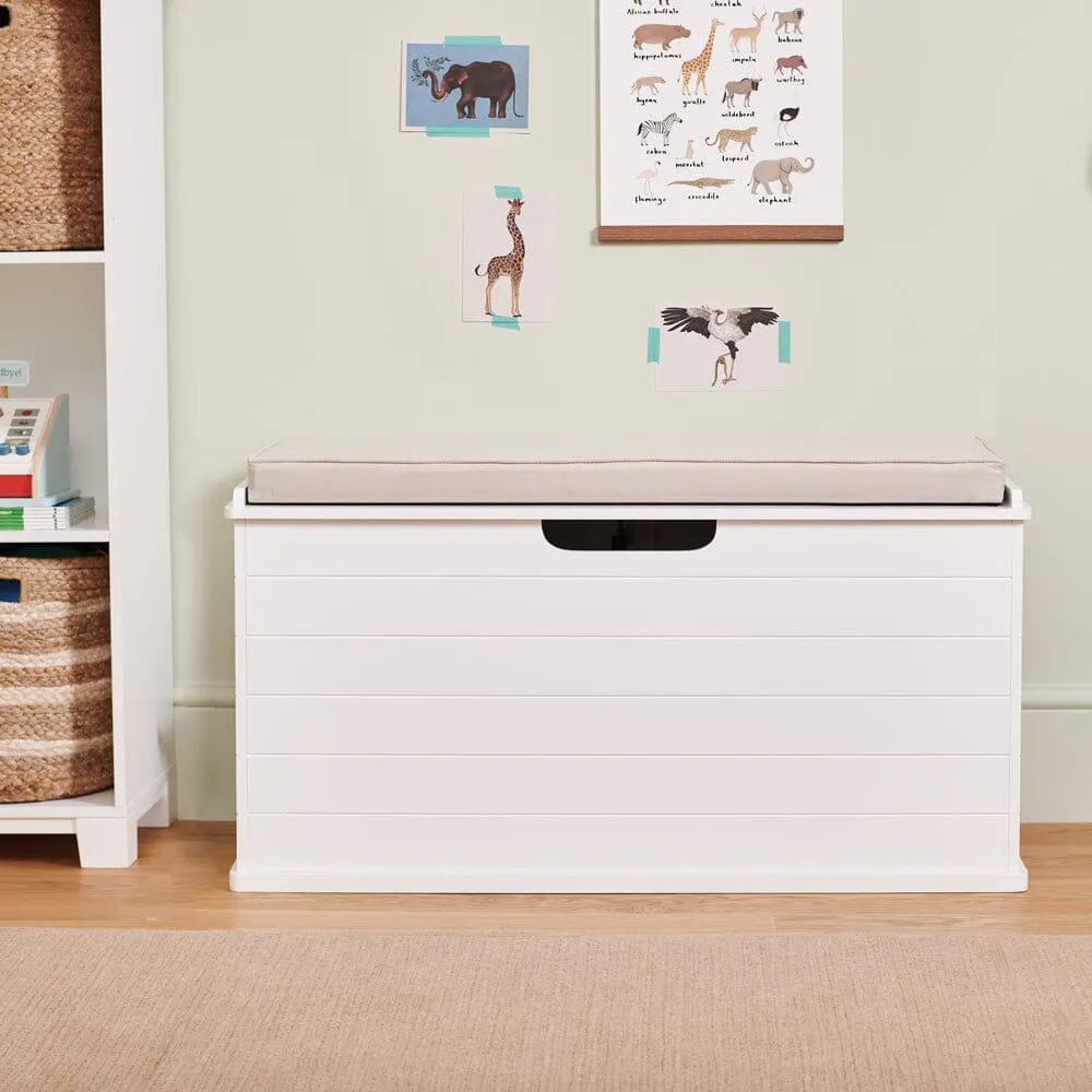 Large Classic Toy Box & Cushion, Natural