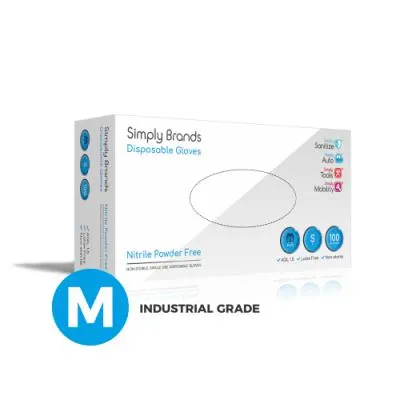 simply simply blue nitrile glove med