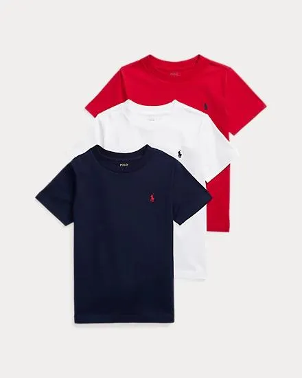 Cotton Jersey Crewneck T-Shirt 3-Pack