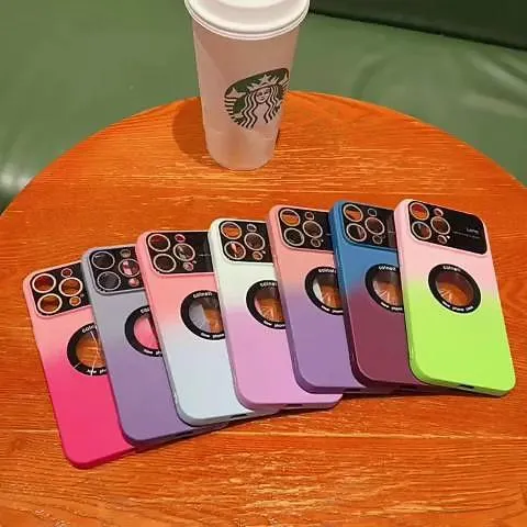 Phone Case For iPhone 15 Pro Max Plus iPhone 14 13 12 11 Plus Pro Max Back Cover With Magsafe Color Gradient PC