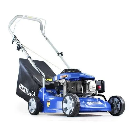 Hyundai HYM400P 79cc 4-stroke Petrol Push Rotary Lawn Mower 40cm Cutting Width