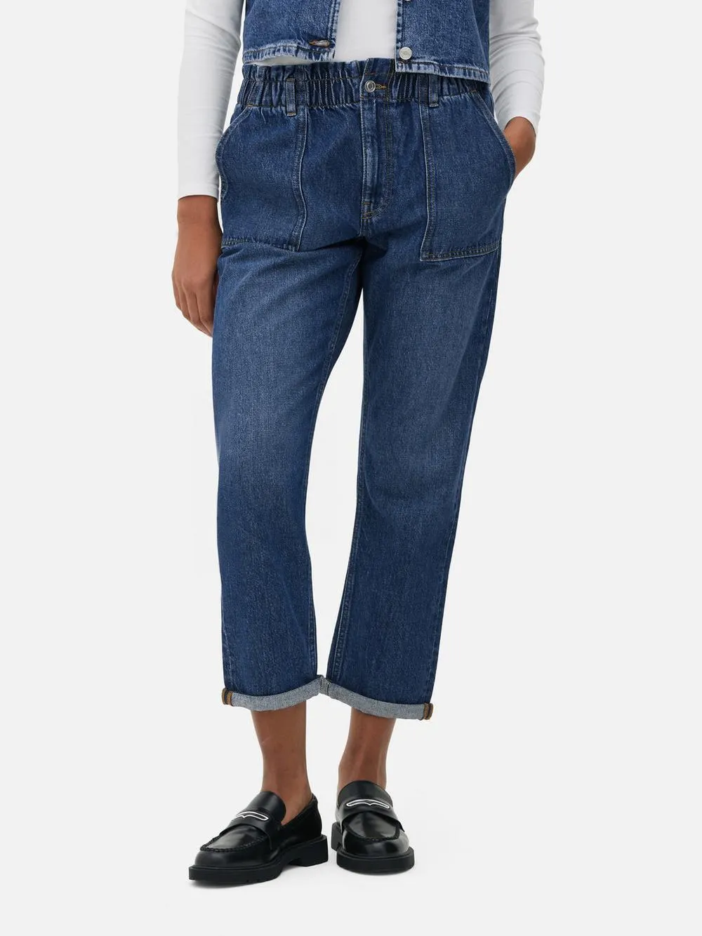 Paperbag Waist Cotton Trousers