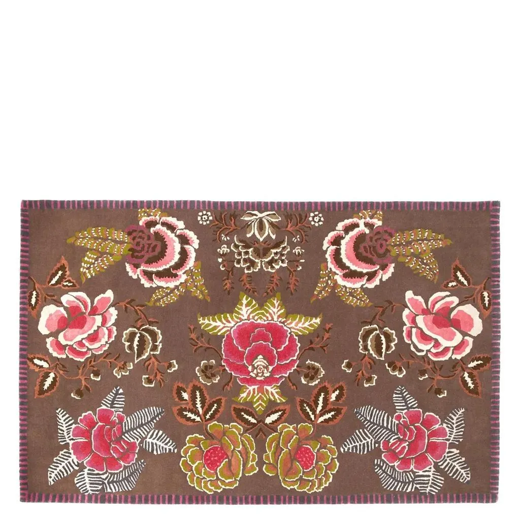 Rose De Damas Cranberry Rug