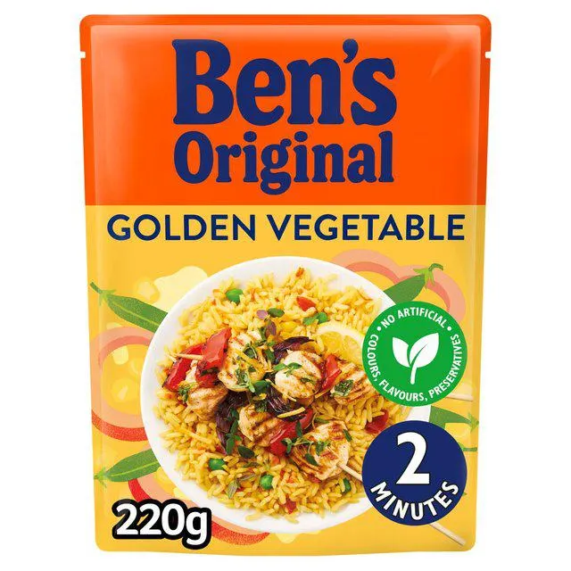 Bens Original Golden Vegetable Microwave Rice 220g