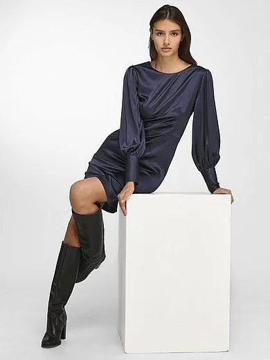 Shift dress in silk mix