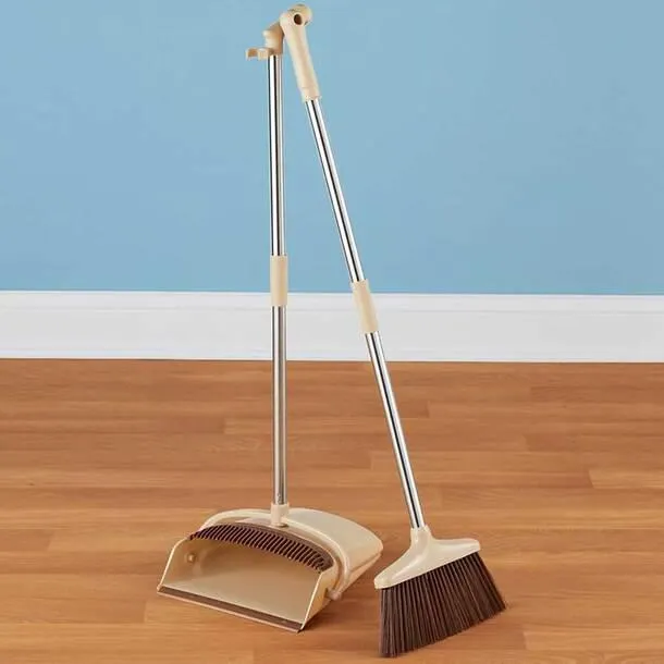 Standing Broom and Dustpan Set