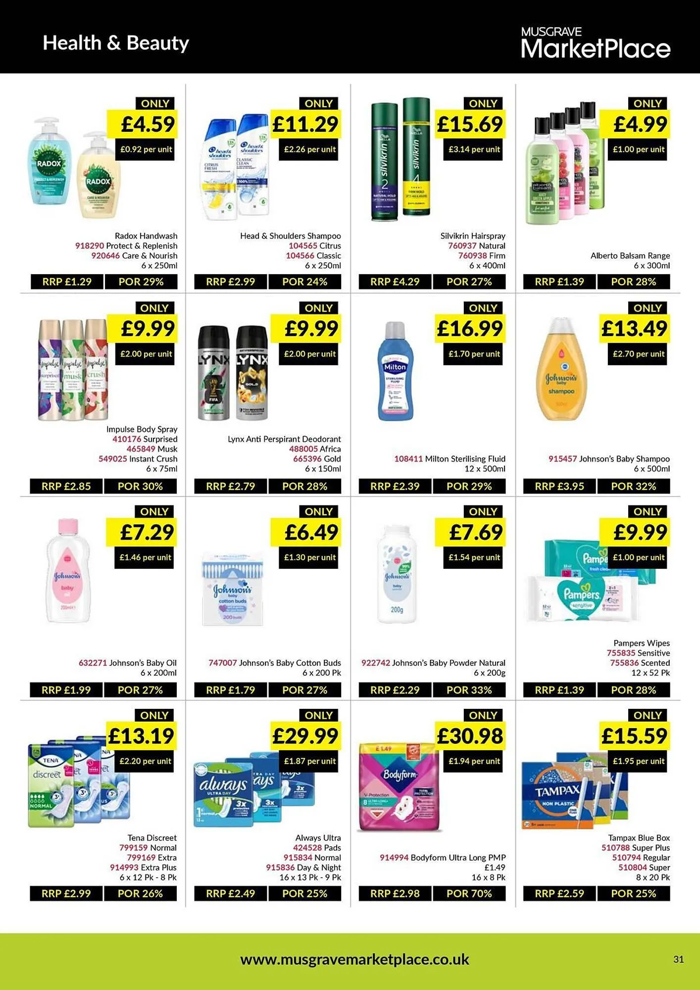 Musgrave MarketPlace leaflet from 9 March to 29 March 2026 - Catalogue Page 31