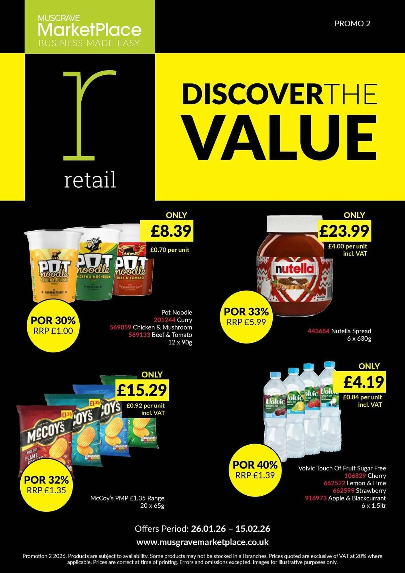 Musgrave MarketPlace leaflet from 26 January to 15 February 2026 - Catalogue Page 1