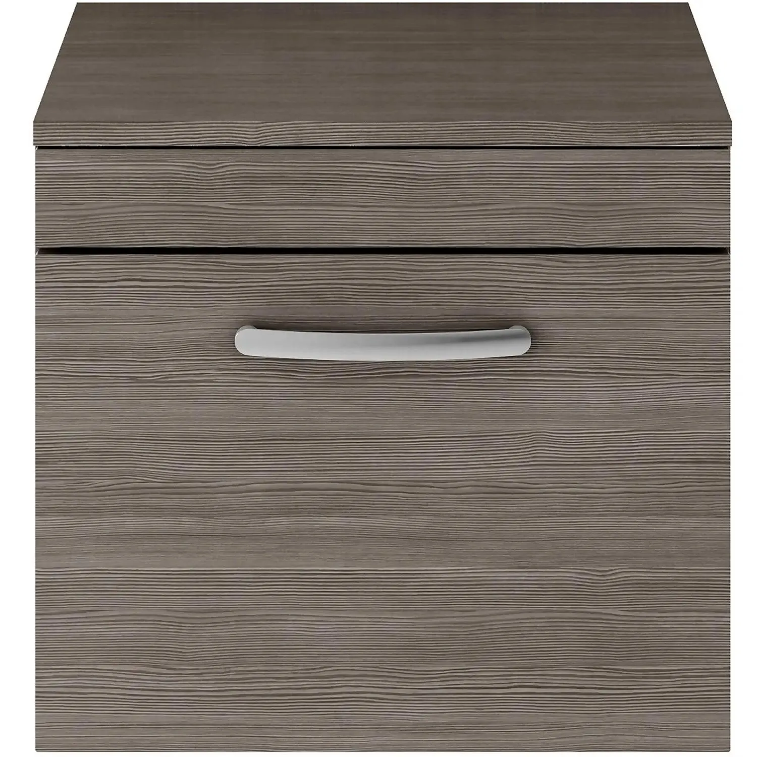 Balterley Rio 500mm Wall Hung Single Drawer Vanity With Worktop - Brown Grey Avola