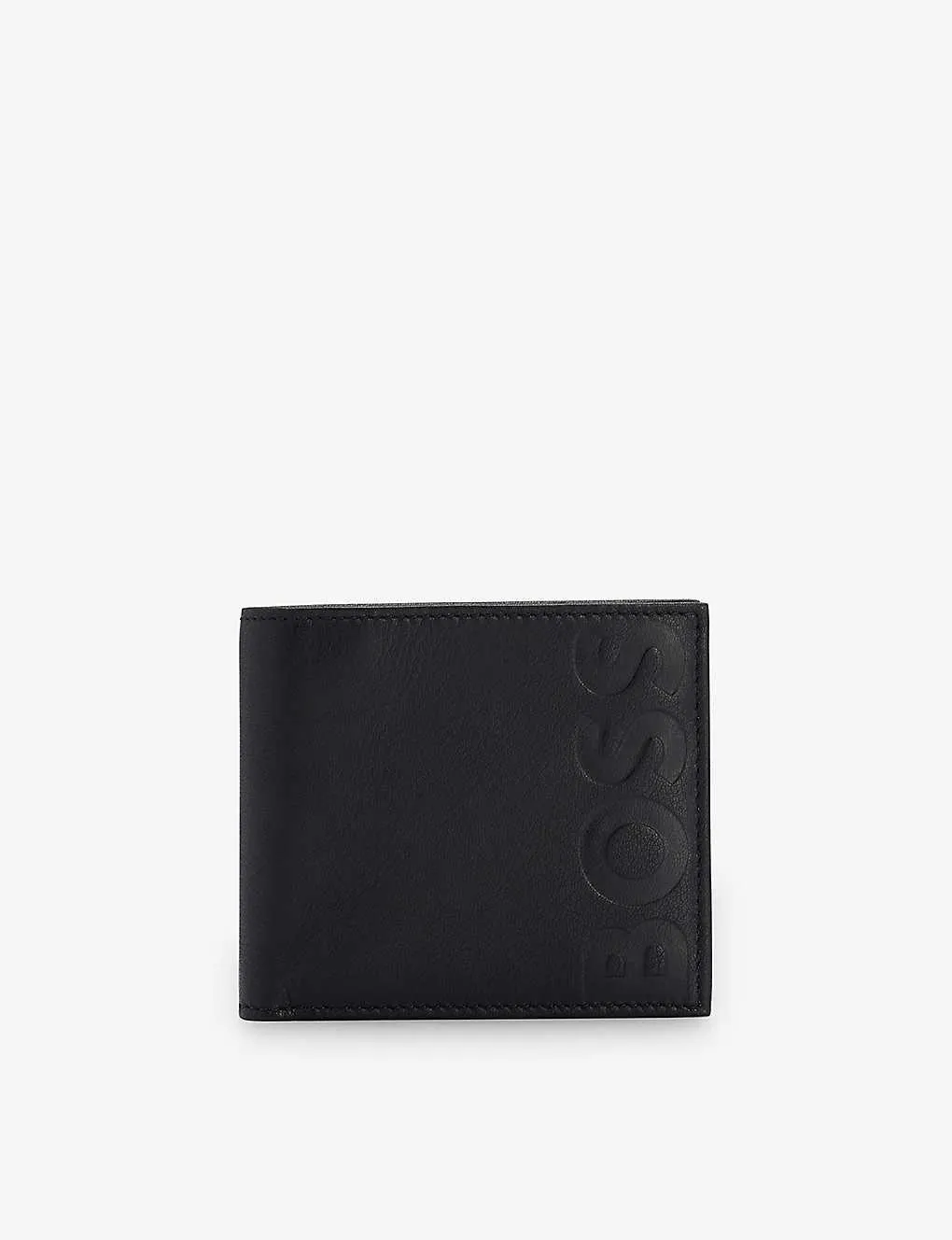 Logo-embossed leather wallet