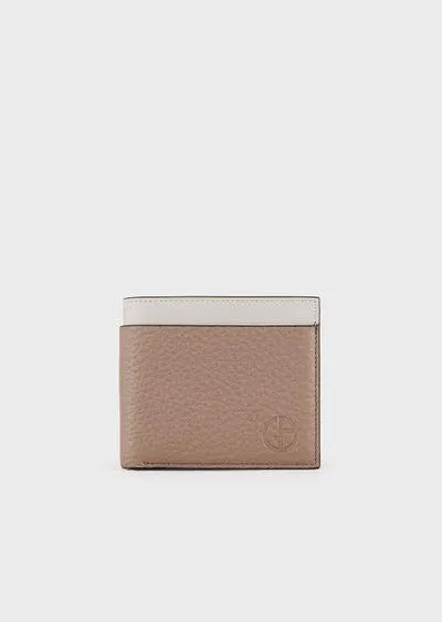 Two-toned leather bifold wallet