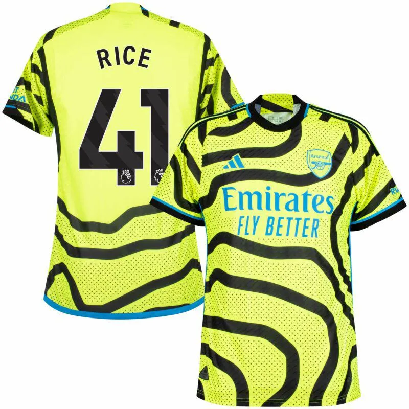 adidas Arsenal Away Authentic Rice 41 Shirt 2023-2024 (Premier League)