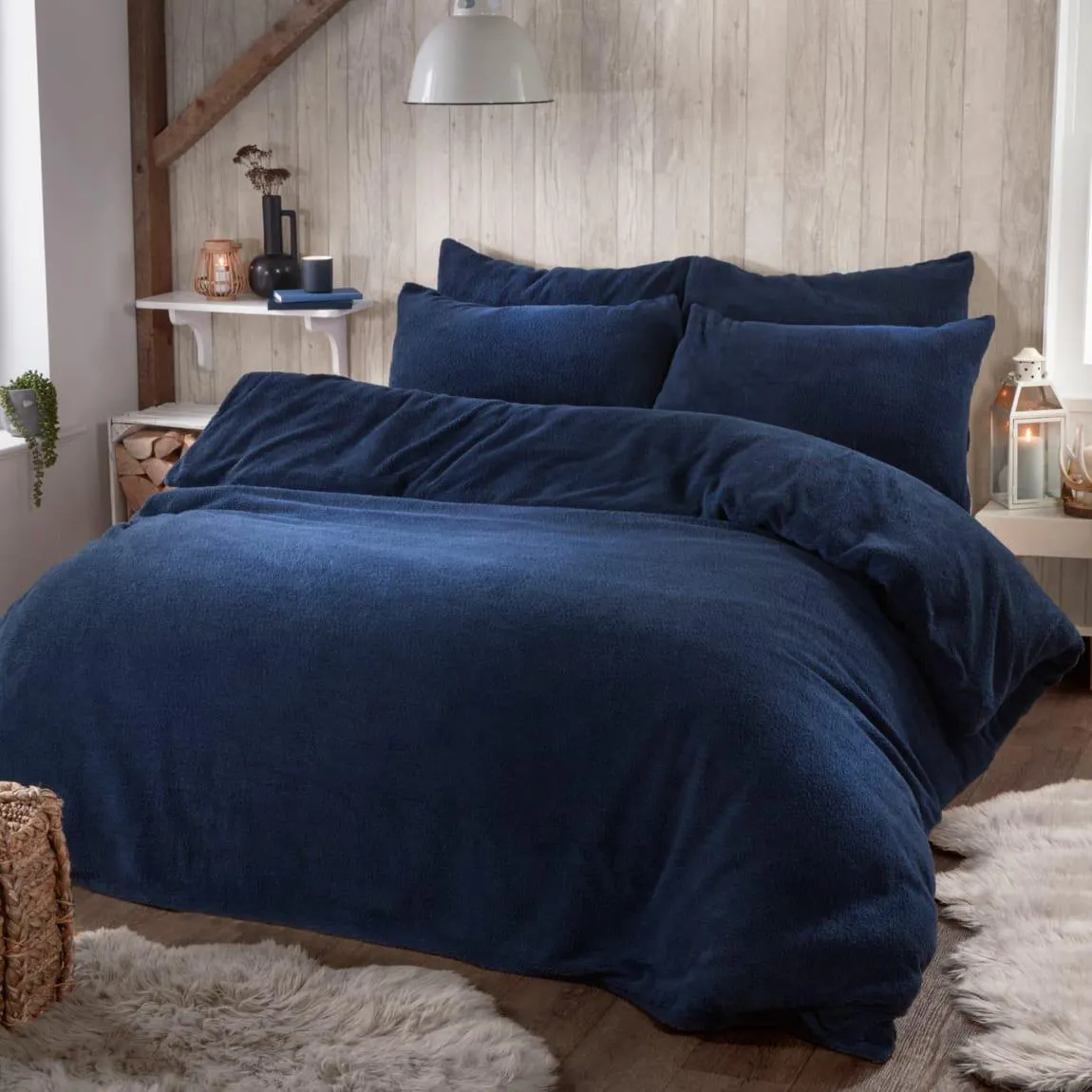 Simply Teddy Navy Duvet Set - Double