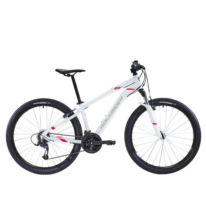 27.5 Inch WOMEN'S MOUNTAIN BIKE ROCKRIDER ST 100 - WHITE/PINK