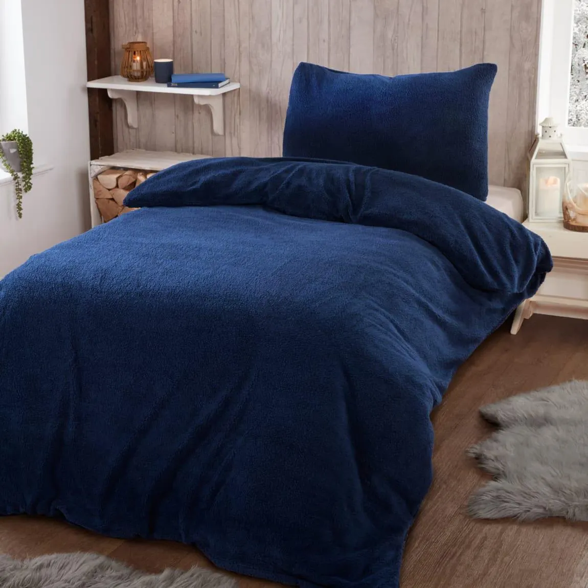 Simply Teddy Navy Duvet Set - Single