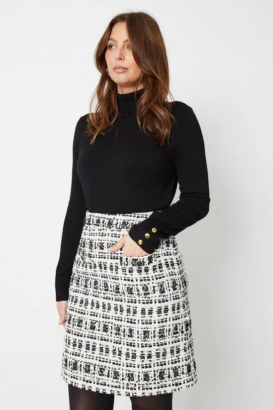 Sequin Boucle Mini Skirt