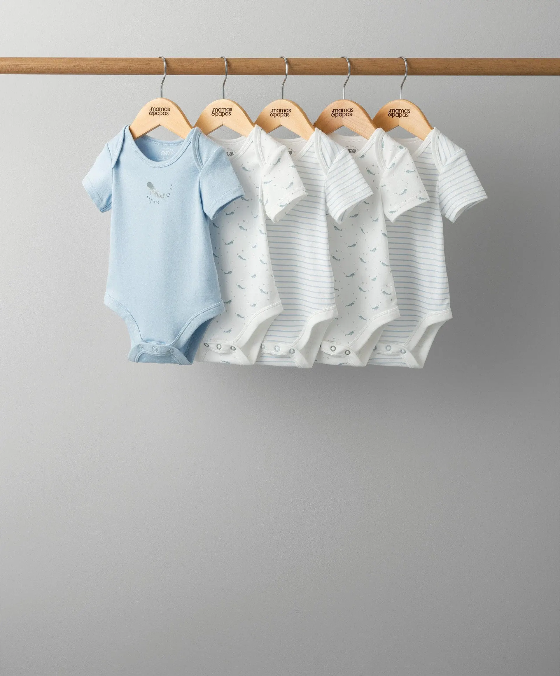 Whale Bodysuits - 5 Pack