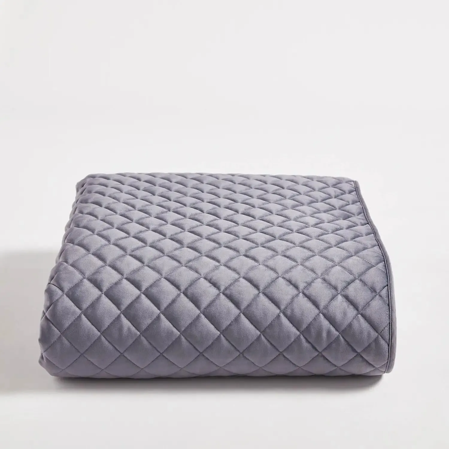 ïn home Diamond Quilted Velvet Throw - Dark Grey