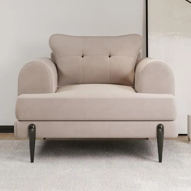 Beige Fabric Armchair - Rosie