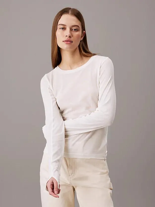 Sheer Knit Long Sleeve Top