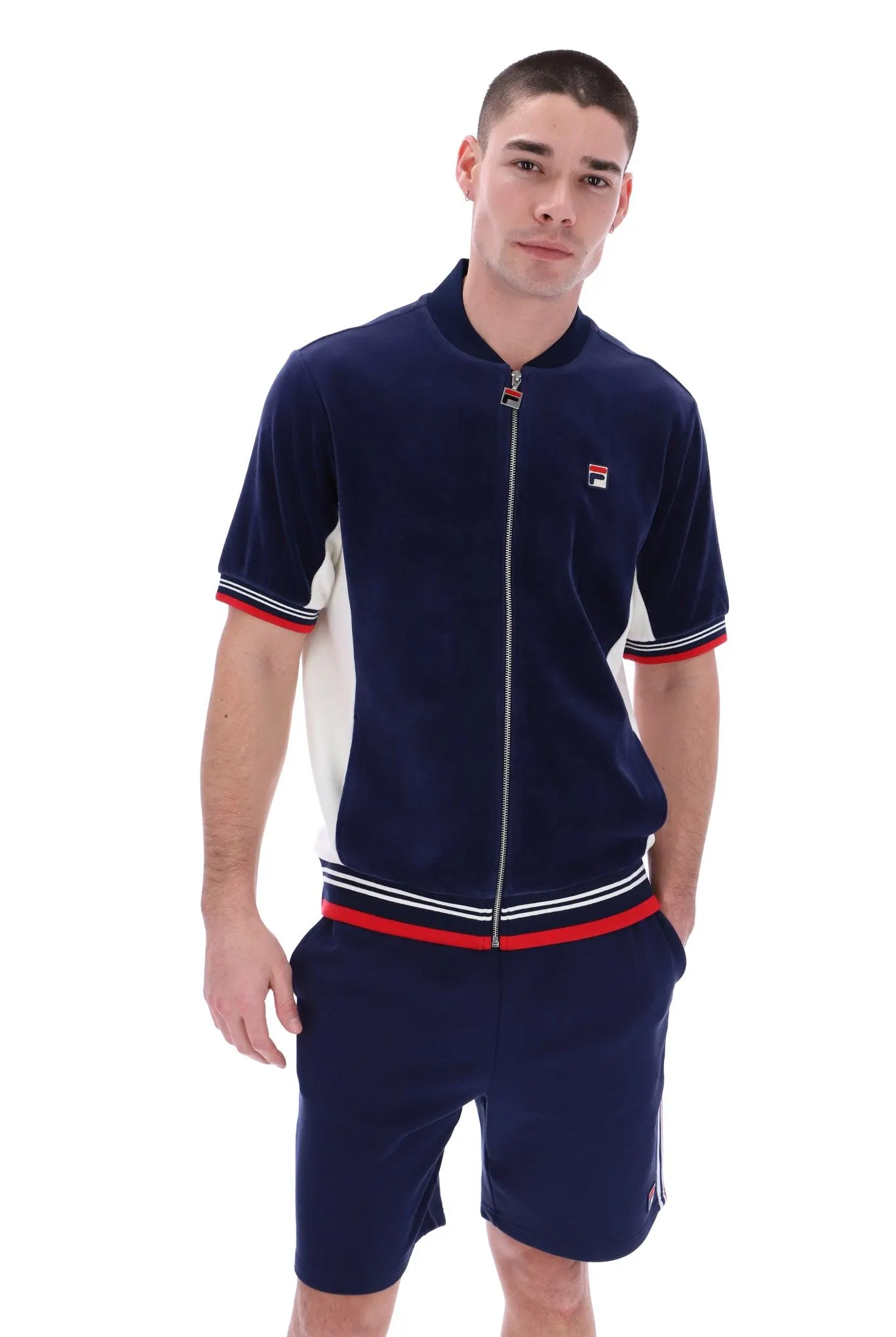 Lucas Short Sleeved Velour Track Top