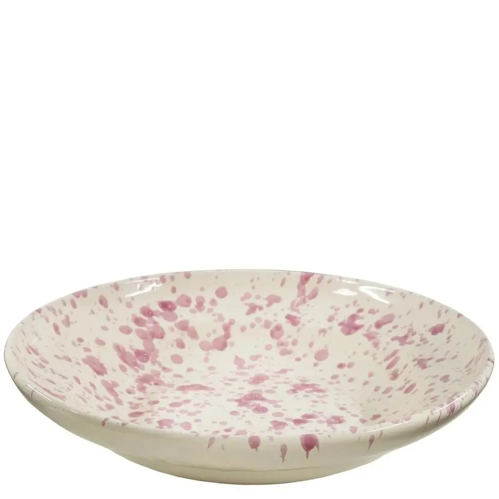 Rose Splatterware Serving Bowl