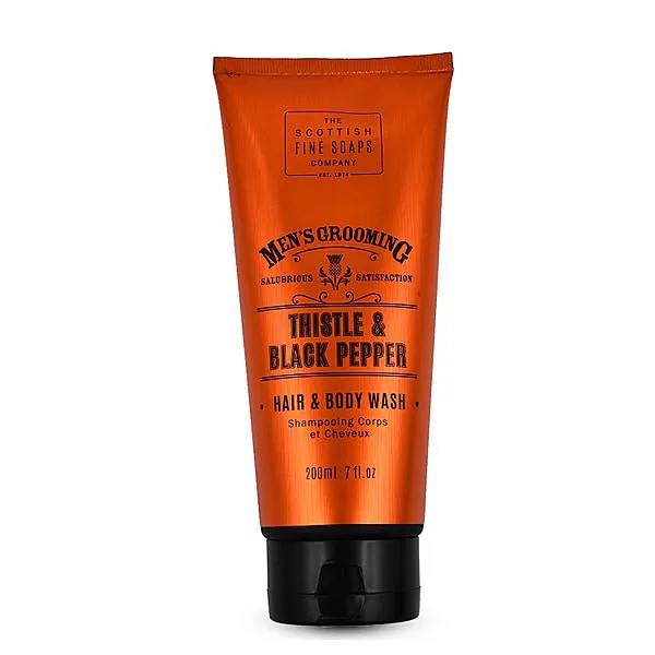 Men's Grooming Thistle and Black Pepper Hair and Body Wash - 200 ml