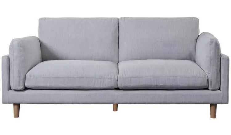 Habitat Salome Fabric 3 Seater Sofa - Light Grey