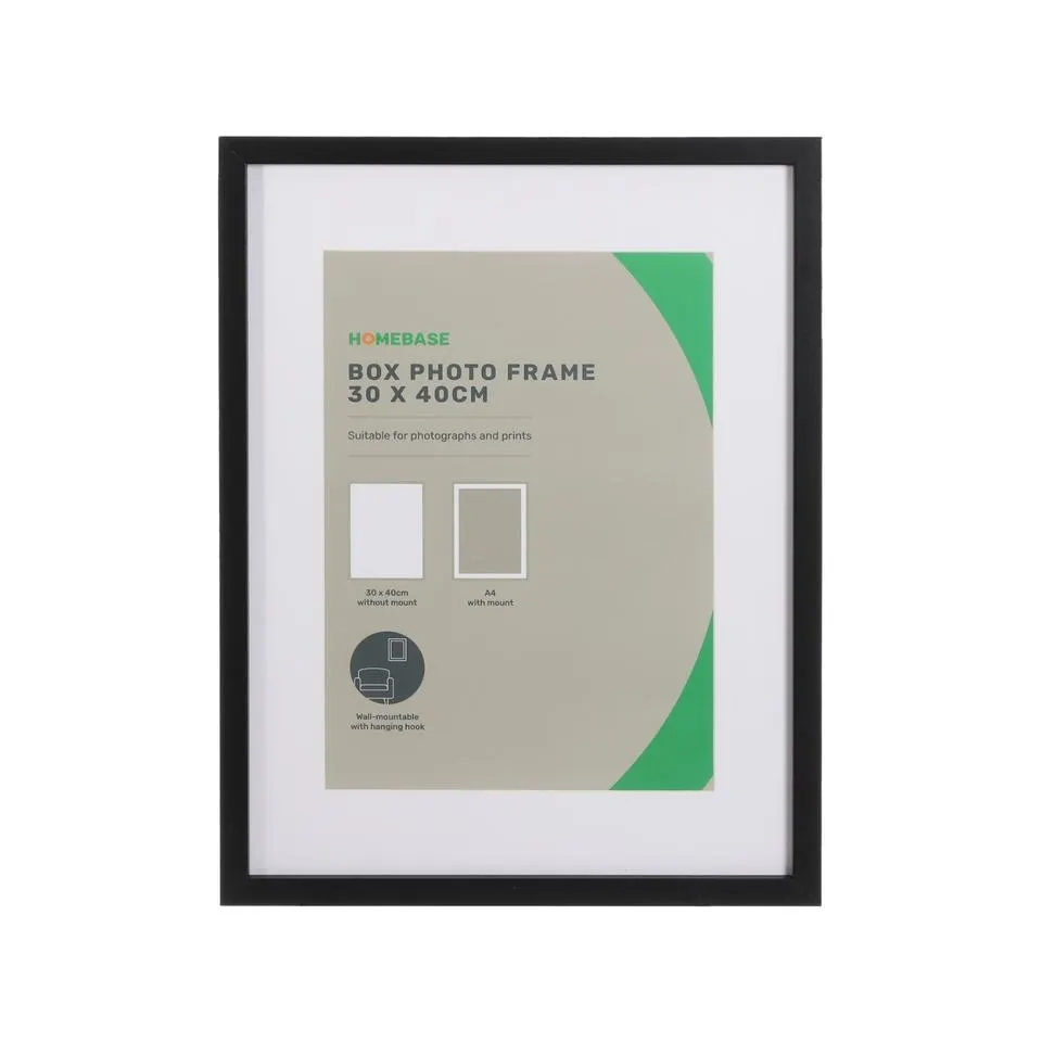 Box Photo Frame - 30x40cm - Black