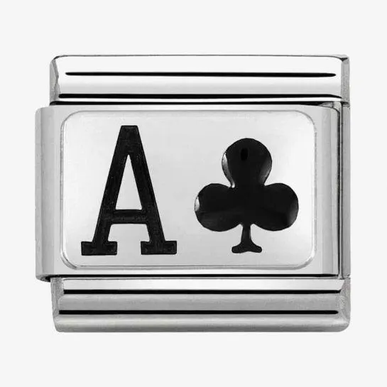 CLASSIC Silvershine Ace of Clubs Charm