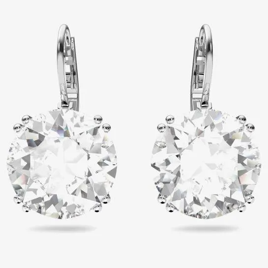 Swarovski Ladies Millenia Clear Round Cut Dropper Earrings 5628351