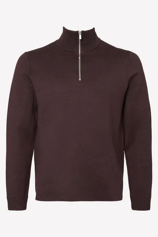 Relaxed Knitted 1/4 Zip Jumper
